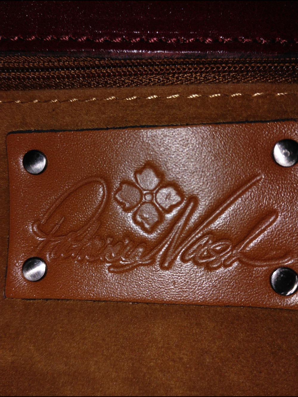 Patricia Nash Floral Embossed Crossbody Bag - Burgundy - Picture 5 of 8